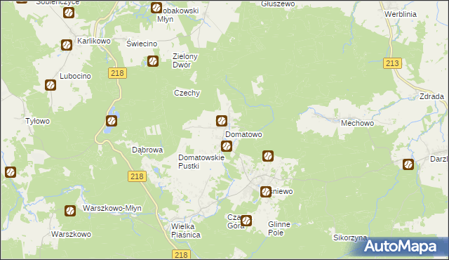 mapa Domatowo, Domatowo na mapie Targeo