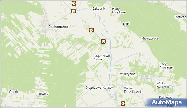 mapa Drążdżewo Nowe, Drążdżewo Nowe na mapie Targeo