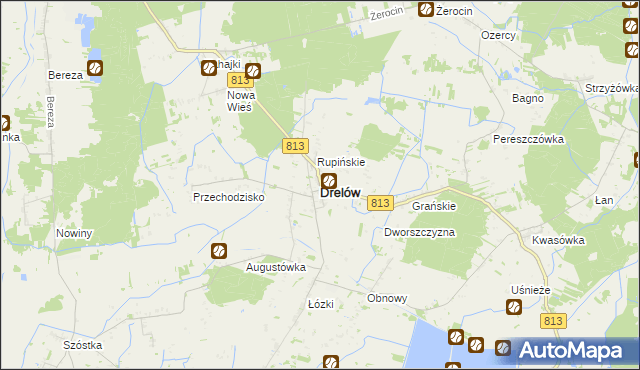 mapa Drelów, Drelów na mapie Targeo