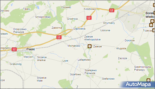 mapa Drogoszewo gmina Piaski, Drogoszewo gmina Piaski na mapie Targeo