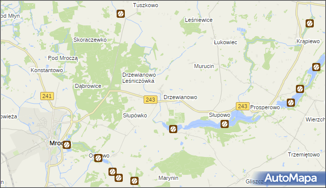 mapa Drzewianowo, Drzewianowo na mapie Targeo