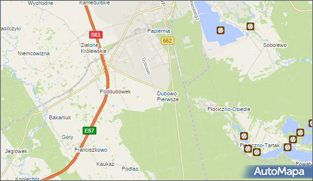 mapa Dubowo Pierwsze, Dubowo Pierwsze na mapie Targeo