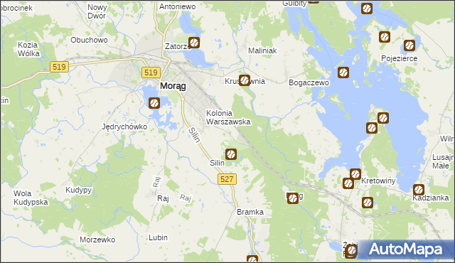 mapa Dury gmina Morąg, Dury gmina Morąg na mapie Targeo