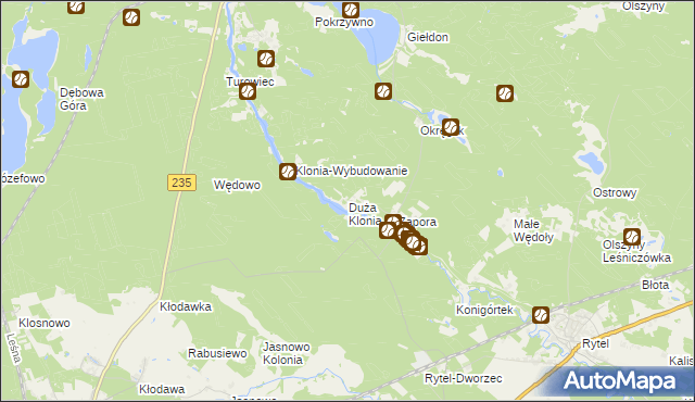 mapa Duża Klonia, Duża Klonia na mapie Targeo