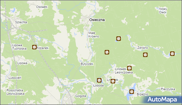 mapa Duże Krówno, Duże Krówno na mapie Targeo