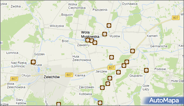 mapa Dwornia, Dwornia na mapie Targeo