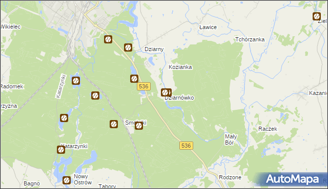 mapa Dziarnówko, Dziarnówko na mapie Targeo