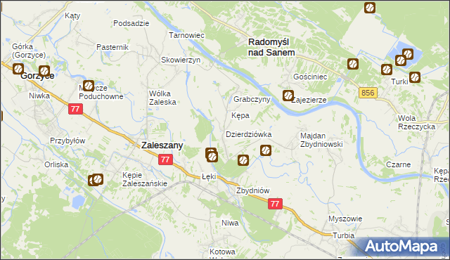 mapa Dzierdziówka, Dzierdziówka na mapie Targeo