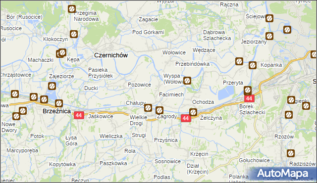 mapa Facimiech, Facimiech na mapie Targeo