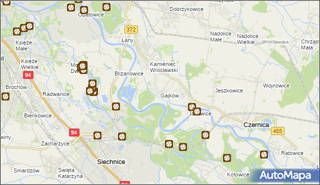 mapa Gajków, Gajków na mapie Targeo