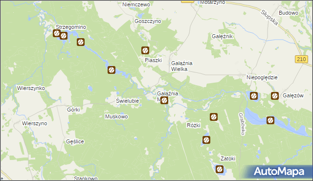 mapa Gałąźnia Mała, Gałąźnia Mała na mapie Targeo