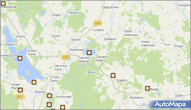 mapa Gamerki Małe, Gamerki Małe na mapie Targeo