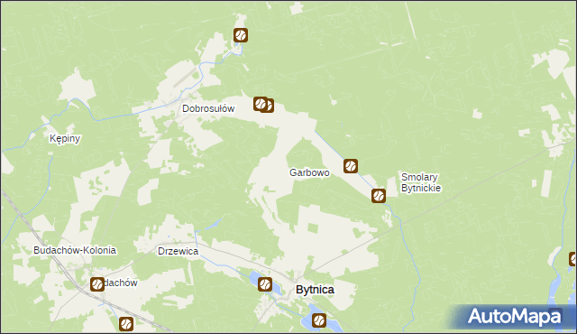 mapa Garbowo gmina Bytnica, Garbowo gmina Bytnica na mapie Targeo