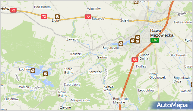 mapa Garłów, Garłów na mapie Targeo