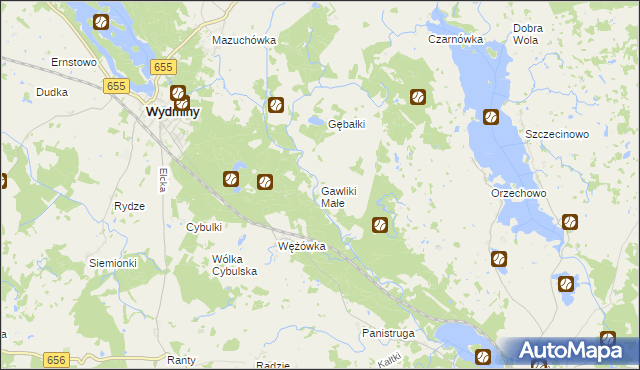 mapa Gawliki Małe, Gawliki Małe na mapie Targeo