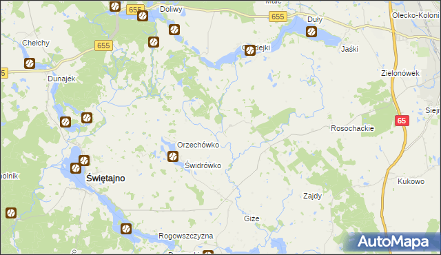mapa Giże gmina Olecko, Giże gmina Olecko na mapie Targeo