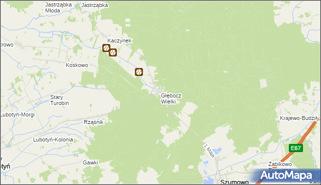 mapa Głębocz Wielki, Głębocz Wielki na mapie Targeo