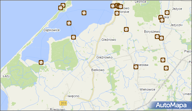 mapa Gleźnówko, Gleźnówko na mapie Targeo