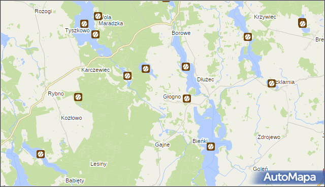 mapa Głogno, Głogno na mapie Targeo