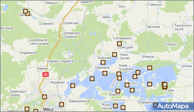 mapa Godnowa, Godnowa na mapie Targeo