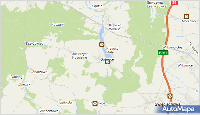 mapa Gołanice, Gołanice na mapie Targeo