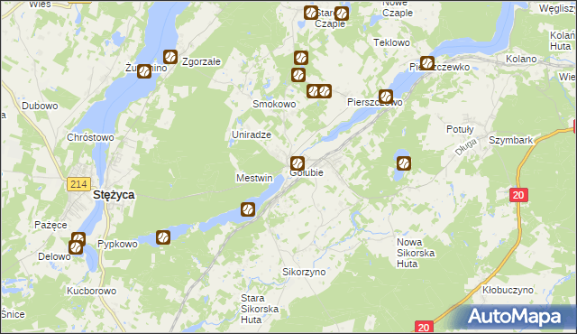 mapa Gołubie, Gołubie na mapie Targeo