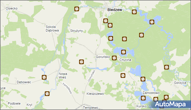 mapa Goruńsko, Goruńsko na mapie Targeo