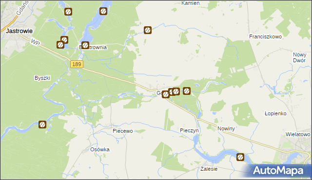 mapa Górzna, Górzna na mapie Targeo