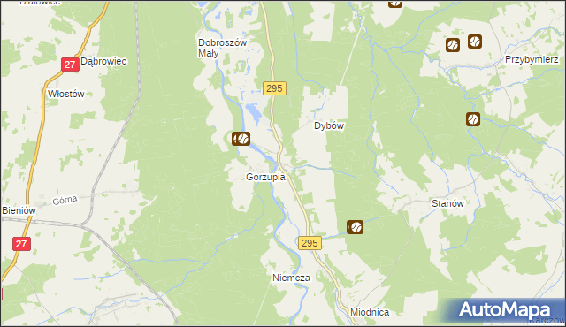 mapa Gorzupia Dolna, Gorzupia Dolna na mapie Targeo