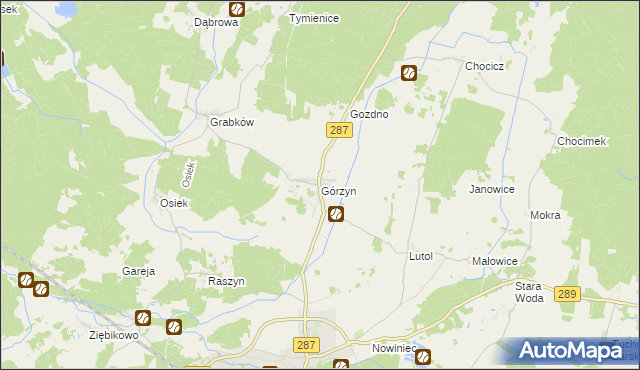 mapa Górzyn gmina Lubsko, Górzyn gmina Lubsko na mapie Targeo