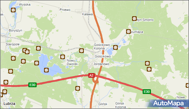 mapa Gościkowo, Gościkowo na mapie Targeo