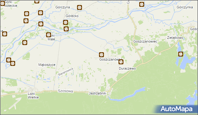 mapa Goszczanówko, Goszczanówko na mapie Targeo