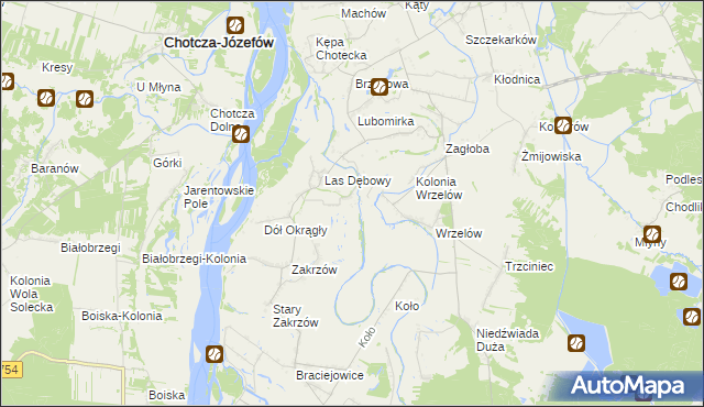 mapa Grabowiec gmina Łaziska, Grabowiec gmina Łaziska na mapie Targeo