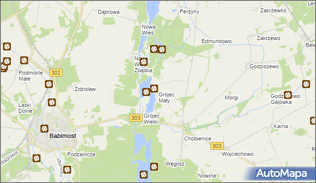 mapa Grójec Mały gmina Siedlec, Grójec Mały gmina Siedlec na mapie Targeo