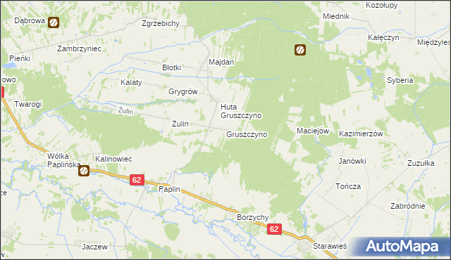 mapa Gruszczyno, Gruszczyno na mapie Targeo