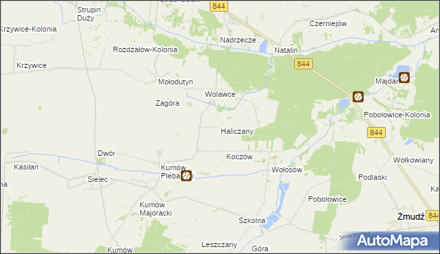 mapa Haliczany, Haliczany na mapie Targeo