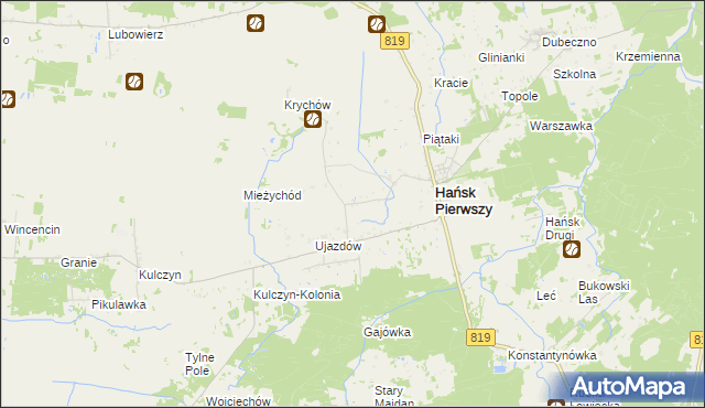 mapa Hańsk-Kolonia, Hańsk-Kolonia na mapie Targeo