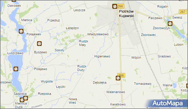 mapa Higieniewo, Higieniewo na mapie Targeo