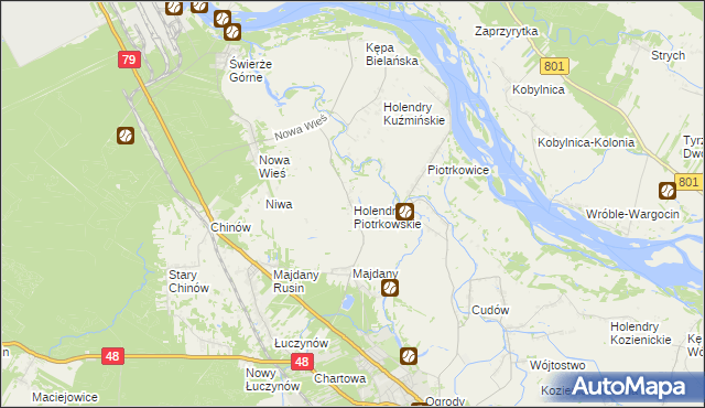 mapa Holendry Piotrkowskie, Holendry Piotrkowskie na mapie Targeo