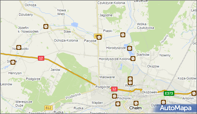 mapa Horodyszcze-Kolonia, Horodyszcze-Kolonia na mapie Targeo