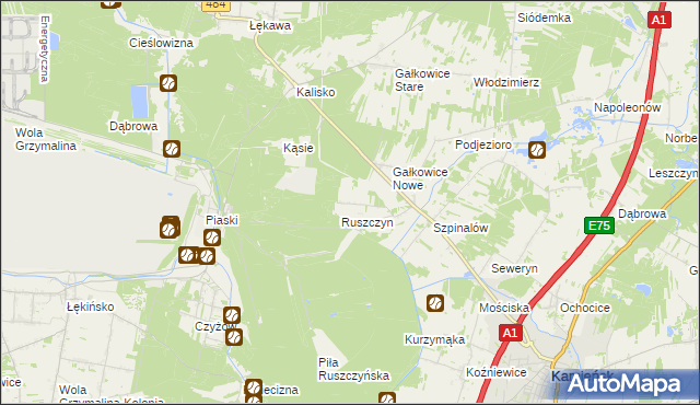 mapa Huby Ruszczyńskie, Huby Ruszczyńskie na mapie Targeo