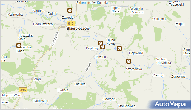 mapa Iłowiec, Iłowiec na mapie Targeo