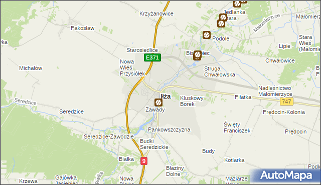 mapa Iłża, Iłża na mapie Targeo