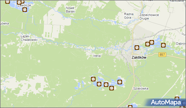 mapa Irena gmina Zaklików, Irena gmina Zaklików na mapie Targeo