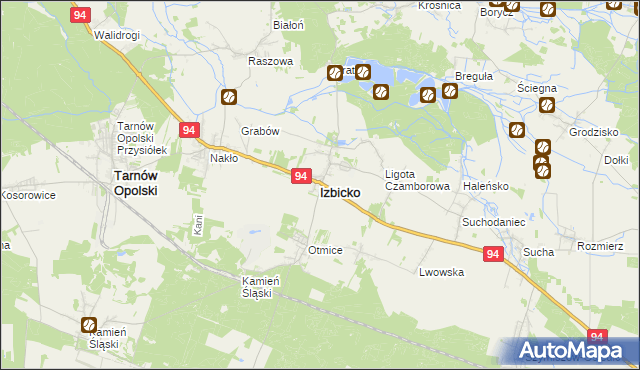 mapa Izbicko, Izbicko na mapie Targeo