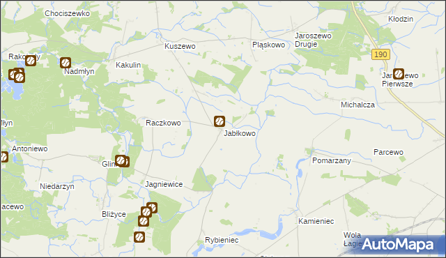 mapa Jabłkowo, Jabłkowo na mapie Targeo