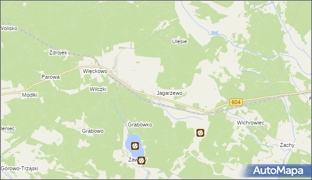 mapa Jagarzewo, Jagarzewo na mapie Targeo