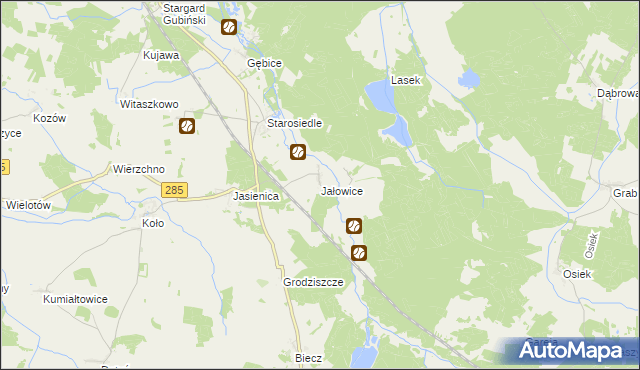 mapa Jałowice, Jałowice na mapie Targeo