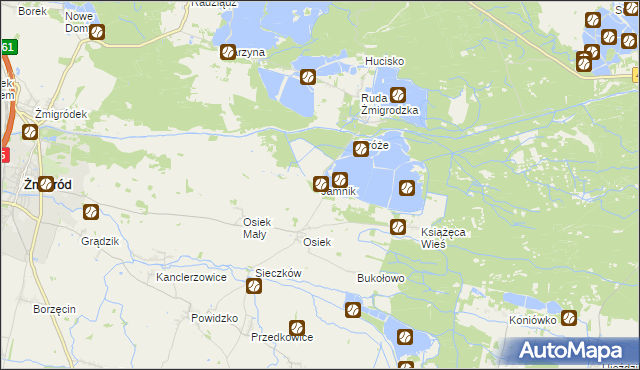 mapa Jamnik, Jamnik na mapie Targeo