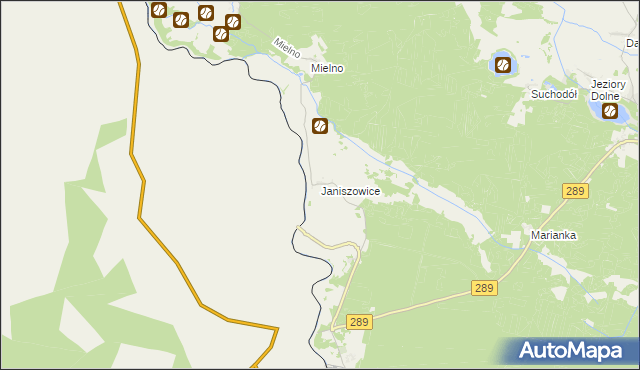 mapa Janiszowice gmina Brody, Janiszowice gmina Brody na mapie Targeo